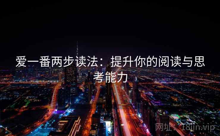爱一番两步读法:提升你的阅读与思考能力 爱一番两步读法:提升你的阅读与思考能力