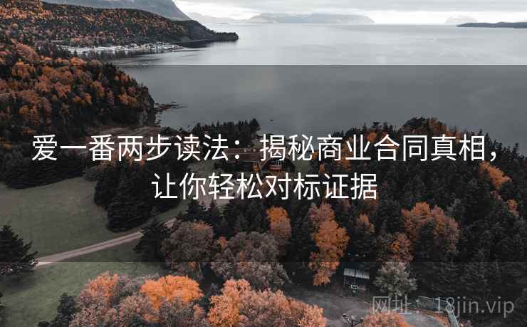 爱一番两步读法:揭秘商业合同真相,让你轻松对标证据 爱一番两步读法:揭秘商业合同真相,让你轻松对标证据